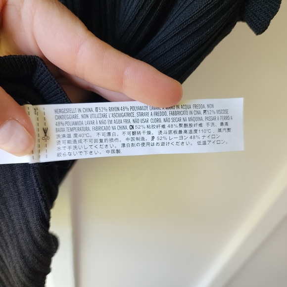 English Factory Ruffle Edge Rib Tank In Black Size Medium - Picture 6 of 12